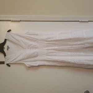 White tiered eyelet dress